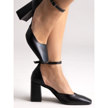 block heel pumps tfp - black matte σε προσφορά