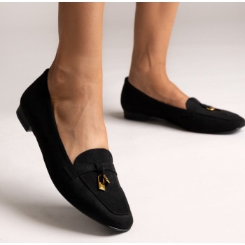 loafers suede metal bit tfp - black σε προσφορά