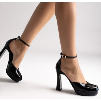 peep toe pumps iris - black patent σε προσφορά