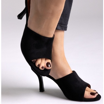 suede stiletto mules - black suede σε προσφορά