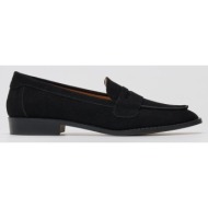  suede loafers flat - black suede