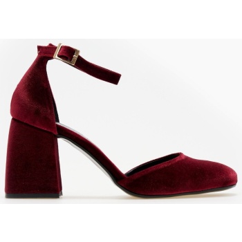 γόβες με μπαρέτα velvet tfp - μπορντό σε προσφορά