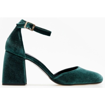 γόβες με μπαρέτα velvet tfp - κυπαρισσί σε προσφορά