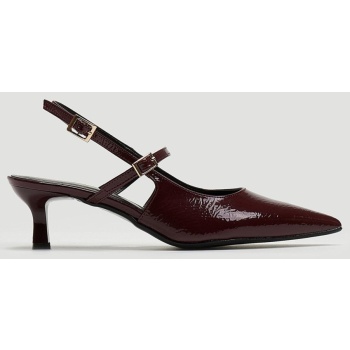 γόβες slingback λουστρίνι tfp - burgundy σε προσφορά