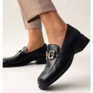  μοκασίνια δερμάτινα ragazza 0535 - μαύρο