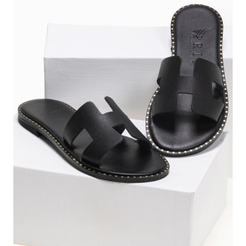 σανδάλια δερμάτινα με ανοίγματα iris