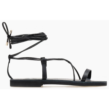 σανδάλια δερμάτινα με κορδόνια iris