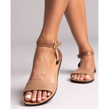 σανδάλια δερμάτινα με print estil 