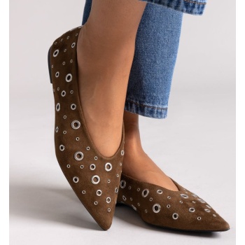 corina pointed suede ballet flats with σε προσφορά