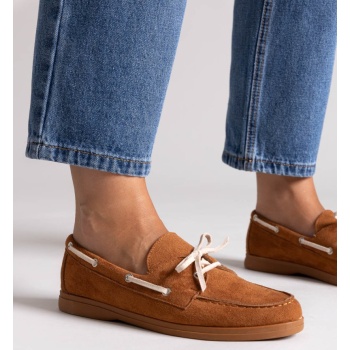 suede loafers with two-tone laces  σε προσφορά