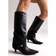  boots kitten heel - black matte