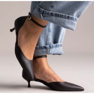  cutout pumps tfp kitten heel - dark brown matte