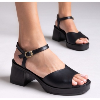 πέδιλα χαμηλά με μπαρέτα tfp - μαύρο σε προσφορά