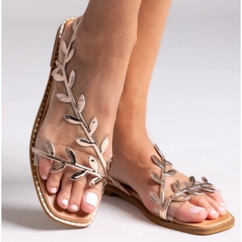 σανδάλια με φύλλα iris sandals - χαλκός