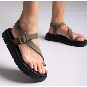 flatforms nubuck δερμάτινα σανδάλια tfp