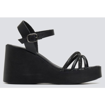 πλατφόρμες δερμάτινες με στρας και σε προσφορά