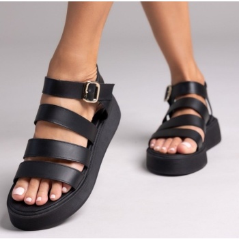 σανδάλια δερμάτινα tfp - μαύρο