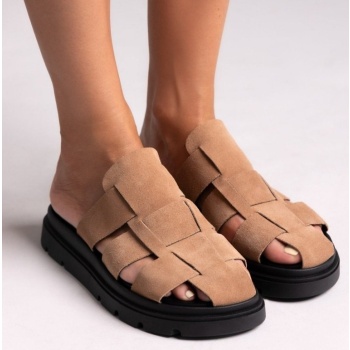 clogs καστόρινα flatforms tfp - τάουπε