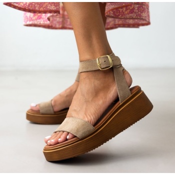 σανδάλια flatforms καστόρινα estil 