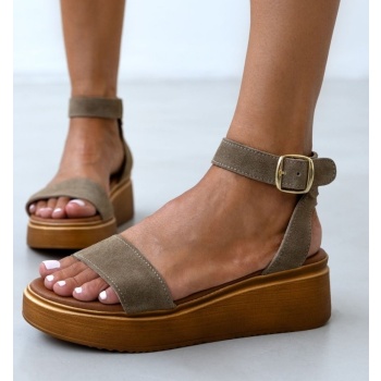 σανδάλια flatforms καστόρινα estil 