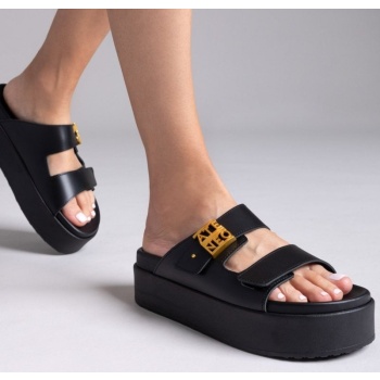 σανδάλια δερμάτινα flatforms ateneo  σε προσφορά