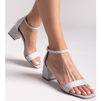 πέδιλα γκλίτερ με μπαρέτα tfp - ασημί