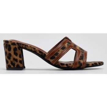 mules ανοιχτά με ύφασμα erynn - leopard