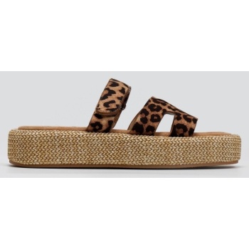 flatforms suede σανδάλια με velcro σε προσφορά