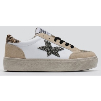 sneakers με γκλίτερ erynn - μπεζ σε προσφορά