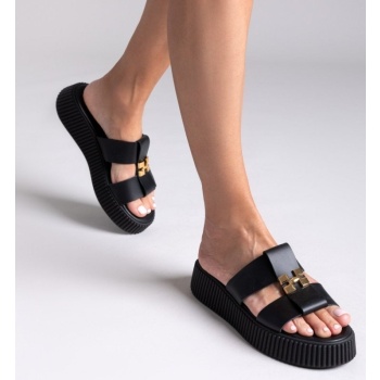 σανδάλια flatforms δερμάτινα iris