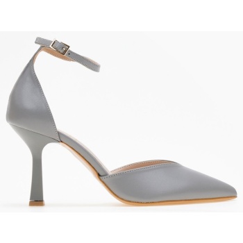 γόβες μυτερές με μπαρέτα tfp - γκρι σε προσφορά