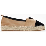  εσπαντρίγιες suede με διχρωμία erynn - κάμελ