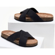  σανδάλια καστόρινα με ανατομικό πάτο estil - μαύρο