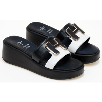 πλατφόρμες δερμάτινες mariella fabiani