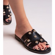  σανδάλια δερμάτινα με τρουκς ragazza 01032 - μαύρο