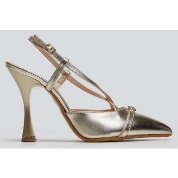 γόβες slingback μυτερές tfp - χρυσό