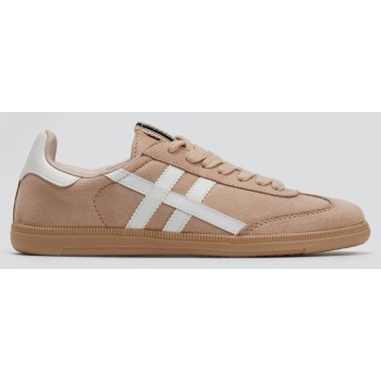 sneakers suede με ρίγες corina - σομόν σε προσφορά
