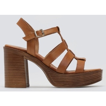 πέδιλα δερμάτινα gladiator με τακούνι σε προσφορά