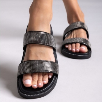 σανδάλια με στρας φάσες - μαύρο σε προσφορά