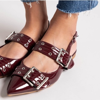 μπαλαρίνες μυτερές λουστρίνι με τοκάδες σε προσφορά