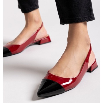 μπαλαρίνες λουστρίνι μυτερές slingback σε προσφορά