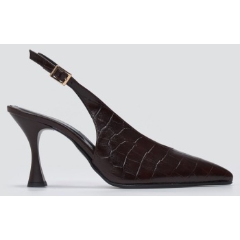 pumps slingback tfp - brown croc σε προσφορά