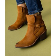  μποτάκια με ξύλινο τακούνι erynn - ταμπά