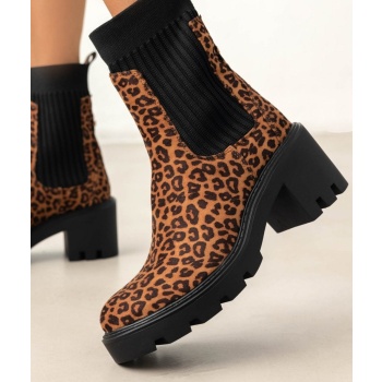 μποτάκια κάλτσα με chunky τακούνι erynn σε προσφορά