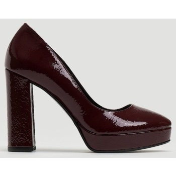 γόβες λουστρίνι με φιάπα tfp - burgundy σε προσφορά