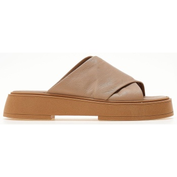 σανδάλια flatforms δερμάτινα crossover σε προσφορά