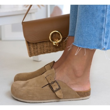 clogs ανατομικά από δέρμα καστόρι