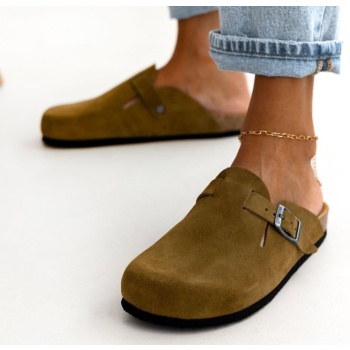 clogs ανατομικά από δέρμα καστόρι