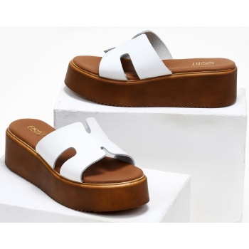 flatforms δερμάτινα σανδάλια με σε προσφορά