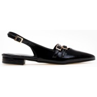  μπαλαρίνες μυτερές λουστρίνι tfp - μαύρο